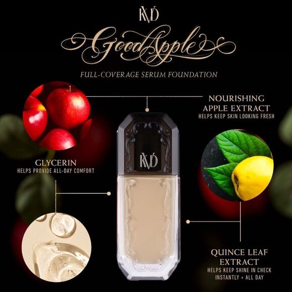 💥🆕💥 Kat Von D Good Apple Full-Coverage Serum Foundation (Medium 033) - Picture 3 of 4